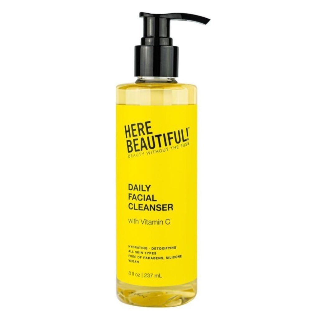 Here Beautiful! Daily Facial Cleanser with Vitamin C New Size 8 fl oz
